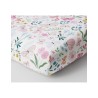 Sábana de cajón para cuna de algodón orgánico Wildflower Butterfly