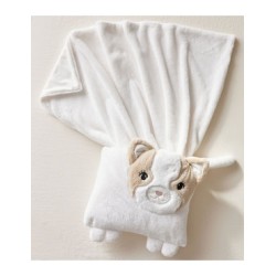 Set de manta con almohada de tejido plano Juniper Kitty para bebé