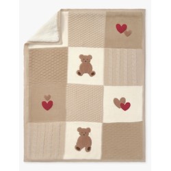 Cobija de tejido punto Teddy Bear Heirloo para bebé