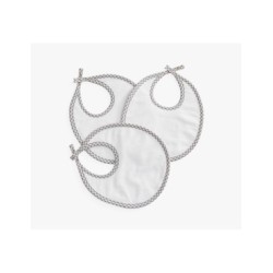 Set de baberos Gingham estampado a cuadros de algodón 3 piezas